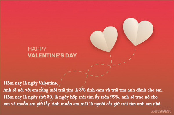 SMS Valentine, những tin nhắn Valentine ngọt ngào nhất ngày 14/2