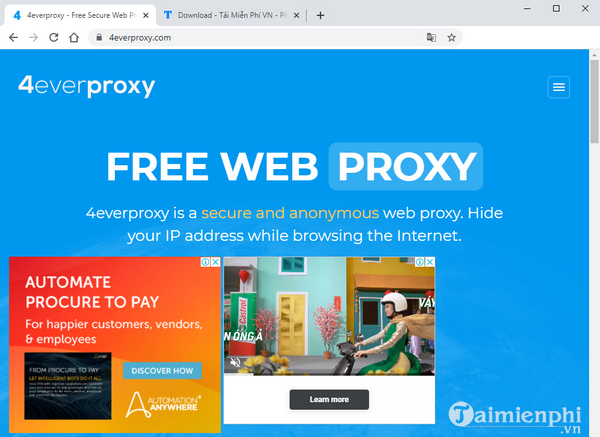 Top máy chủ proxy cho phép lướt web ẩn danh