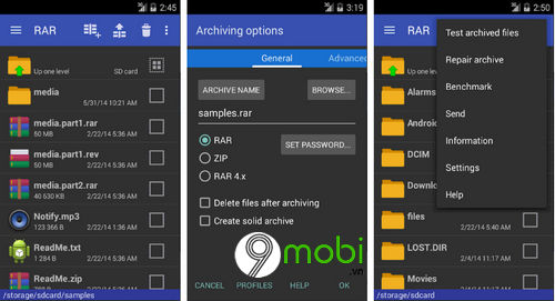 top ung dung giai nen file rar zip tren android tot nhat 2