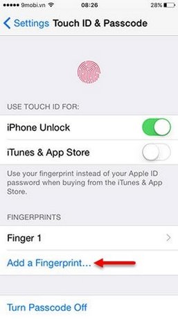 touch id iphone khong chay