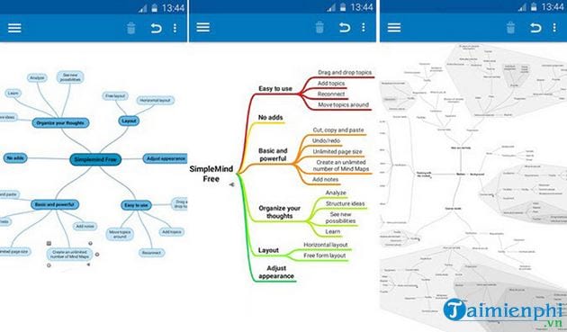 Ứng dụng bản đồ tư duy cho điện thoại - giúp bạn tổ chức ý tưởng một cách rõ ràng và trực quan hơn. Với tính năng tùy chỉnh đa dạng và dễ sử dụng, bạn có thể sắp xếp ý tưởng và thông tin theo những mô hình tư duy khác nhau một cách linh hoạt.