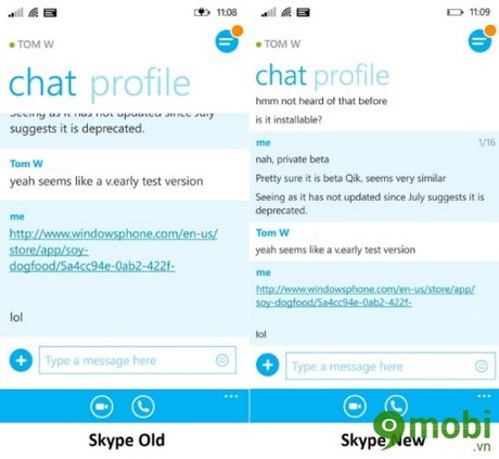 Skype trên Windows Phone sẽ có phiên bản cập nhật mới với font chữ nhỏ hơn, thuận tiện hơn cho việc sử dụng trên màn hình nhỏ. Tính năng mới sẽ giúp bạn nhận diện được các sự kiện trên Skype một cách nhanh chóng và dễ dàng hơn bao giờ hết! Hãy xem hình ảnh liên quan để biết thêm chi tiết.