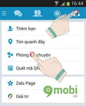 Cách vào phòng chat Zalo trên Android