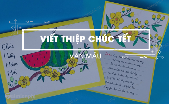 Viet thiep chuc Tet lop 2
