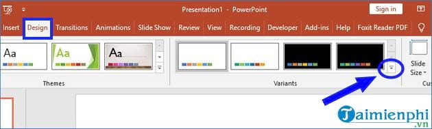 cach thay doi theme trong powerpoint 2