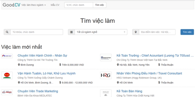 website tuyen dung tot nhat goodcv