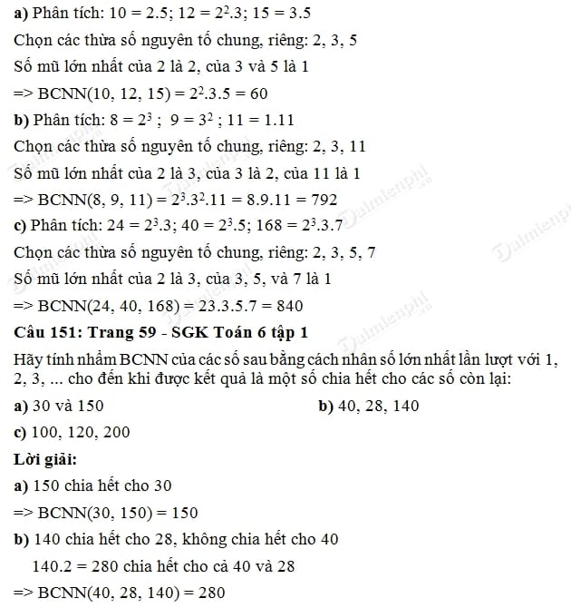 giai toan lop 6 boi chung nho nhat