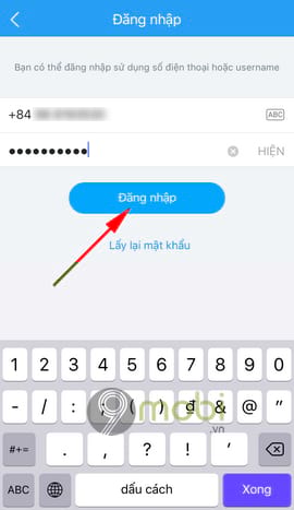 dang nhap zalo