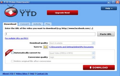 download video bang YTD Video Downloader