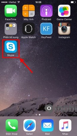 xem thong tin bạn be skype tren iphone