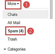 xem email spam gmail