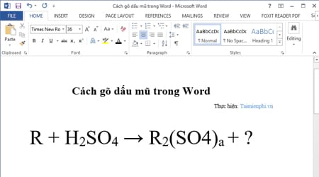 Cách gõ dấu mũ trong Word