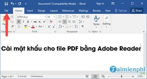 cai mat khau file pdf