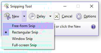 Capture windows 10 screen with snipping tool