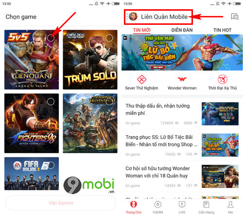 how to live stream related to mobile on garena 2