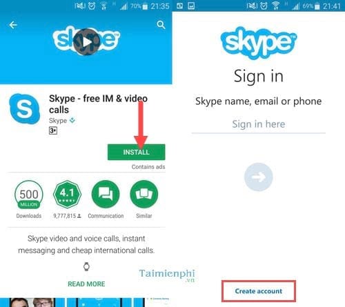 Cách tạo tài khoản Skype trên điện thoại