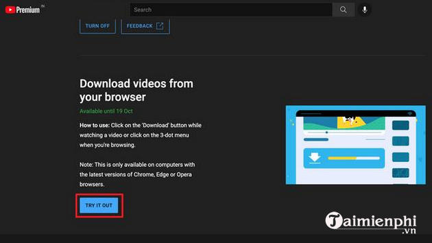 youtube dang thu nghiem tinh nang download video tren may tinh