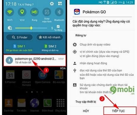 Chơi Pokemon GO trên Samsung