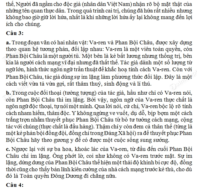 Soạn bài Những trò lố hay là Va-ren và Phan Bội Châu, Ngữ văn lớp 7