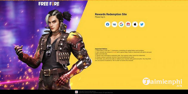 redeem code for free fire October 2021
