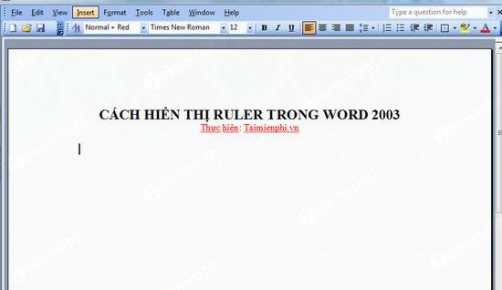cach hien thi ruler trong word 2003