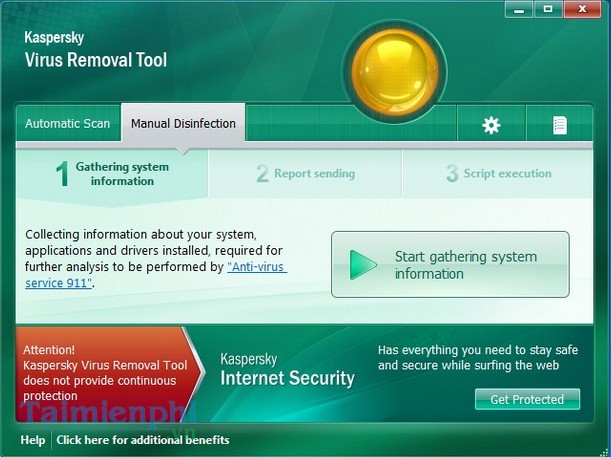 Dowwnload Kaspersky - Kaspersky Virus Removal Tool - Tìm và Diệt virus