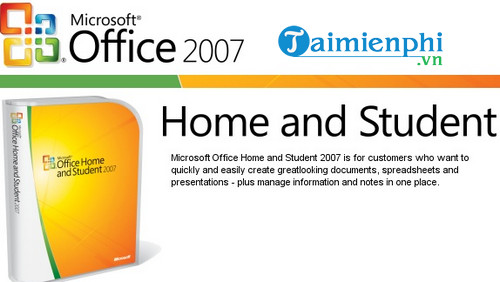 Office 2007 Home and Student- tải về 