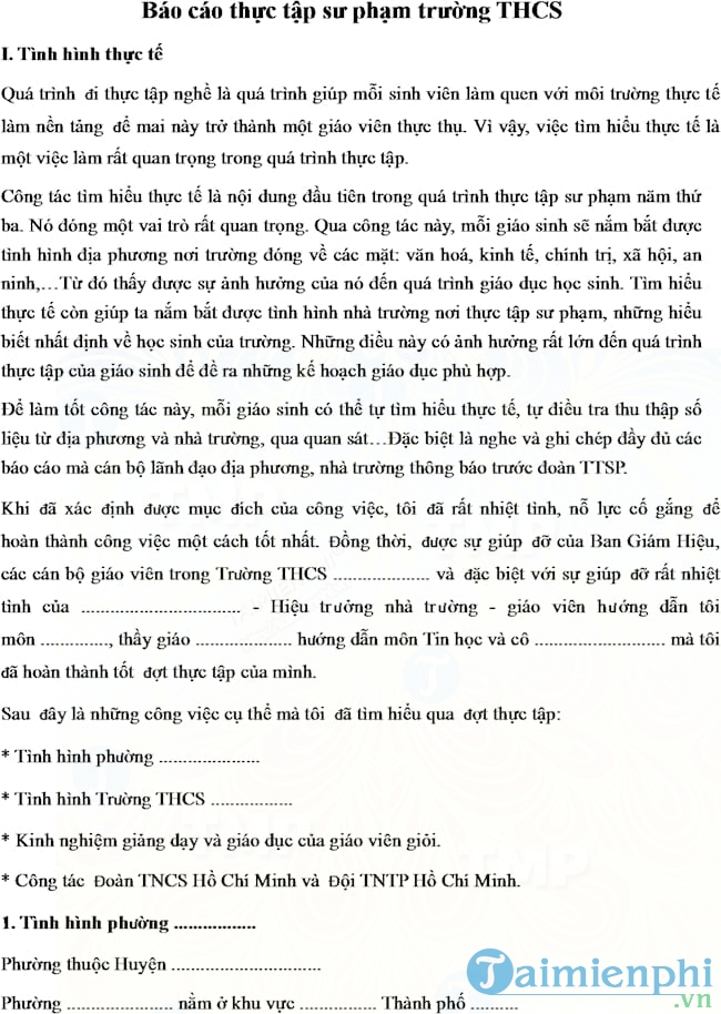 Bao Cao Thu Hoạch Kiến Tập Sư Phạm Của Ca Nhan Sinh Vien