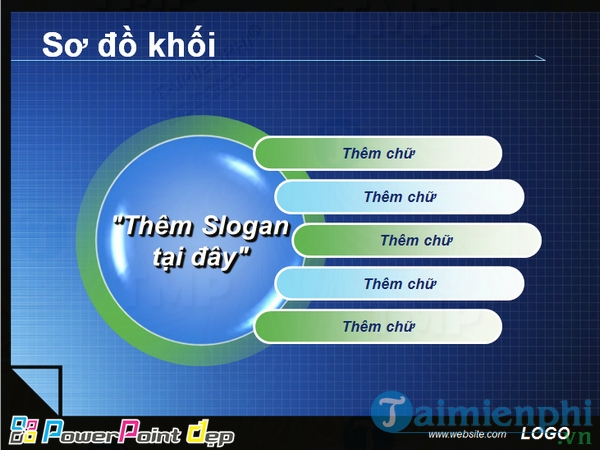 Mẫu template sơ đồ khối, sử dụng trong PowerPoint -taimienphi.vn