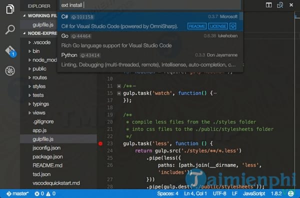 Tải Visual Studio Code - Môi trường IDE thiết kế ứng dụng -taimienphi.