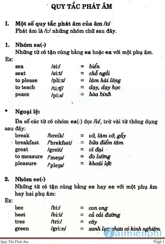120 câu bài tập ngữ âm giúp bạn thuộc quy tắc phát âm, trọng âm tiếng Anh