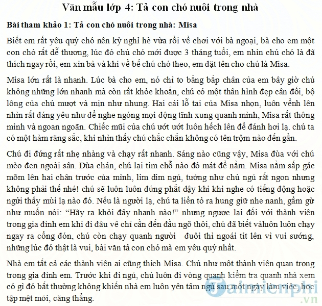 Tập Làm Văn Lớp 4: Tả Con Chó Nhà Em - Hướng Dẫn Chi Tiết và Bài Văn Mẫu Hay Nhất