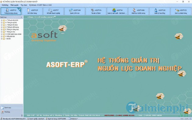 Phần mềm quản trị nguồn lực doanh nghiệp ASOFT ERP