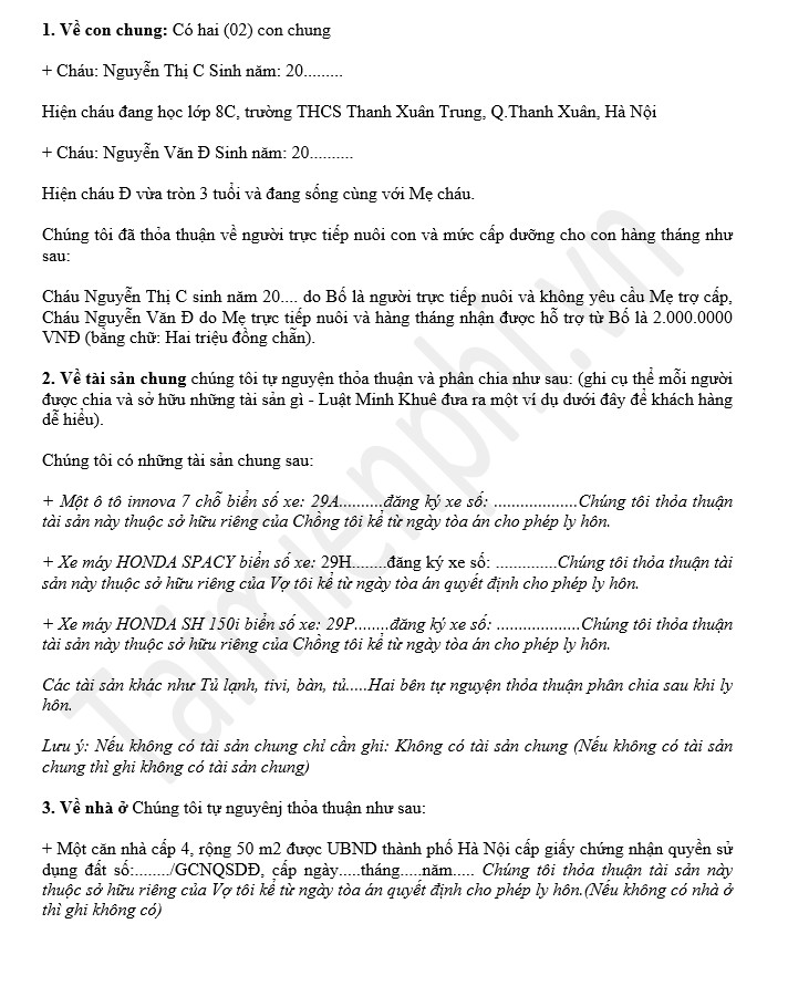 Xin đừng đòi ly hôn