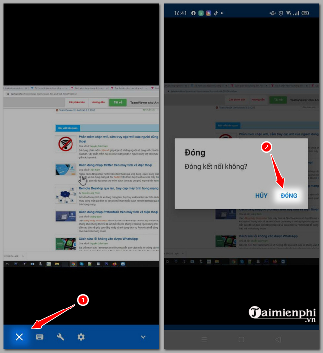 connect computer on android phone bang teamviewer