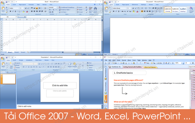 Tải Office 2007, Download Microsoft Office 2007, Word, Excel, PowerPoi