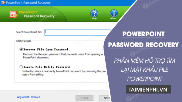 tai powerpoint password recovery