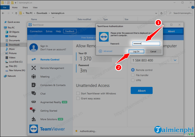 cach dung teamviewer tren may tinh