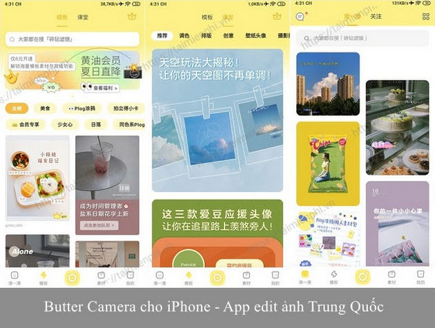 butter camera cho iphone