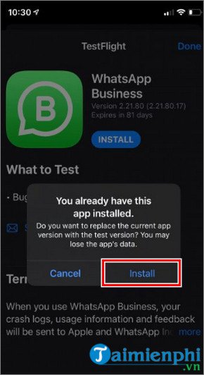 Tải TestFlight, test bản beta trên iPhone -taimienphi.vn