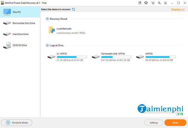 Download Minitool Power Data Recovery 8.7 - Khôi Phục Dữ Liệu Ổ Cứng -