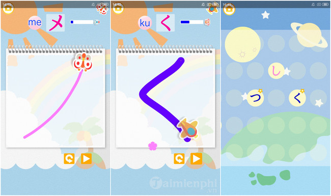 Trace and Learn Japanese Hiragana Katakana - Ứng dụng học tiếng Nhật m
