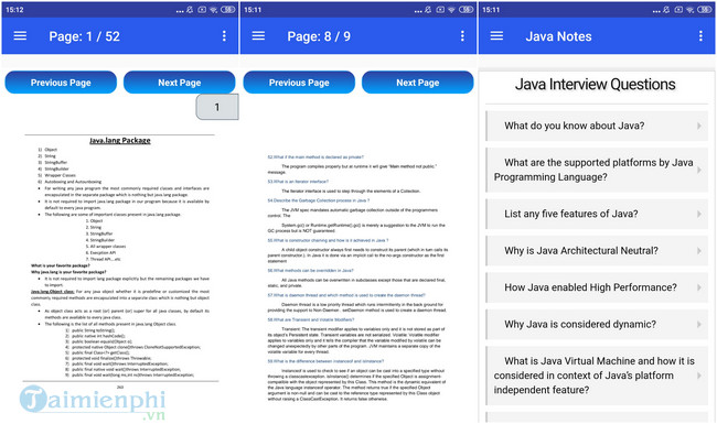 Tải Java Notes, Ứng dụng học lập trình Java cho Android -taimienphi.vn