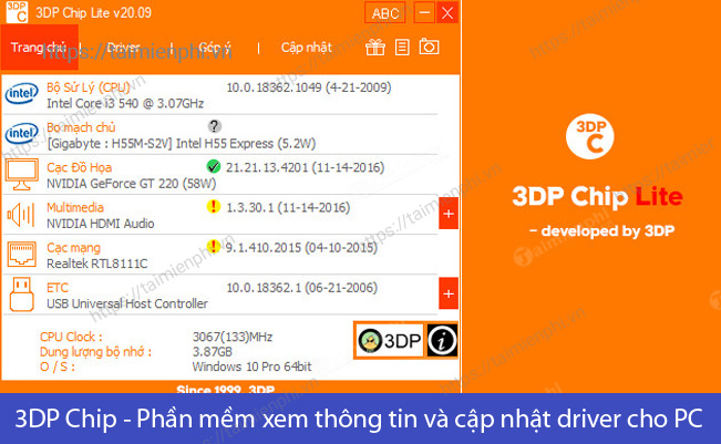 cai 3dp chip cho PC