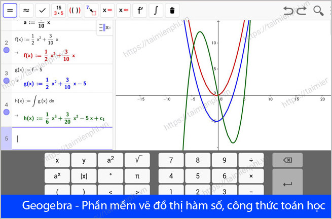 Geogebra Online  Cách tải ứng dụng vẽ đồ thị hàm số về máy