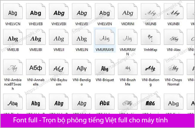 Tải Font Full, Download Font Tiếng Việt Đầy Đủ Cho Máy Tính -Taimienph