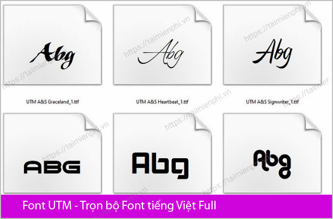 Download Font UTM - Bộ Font chữ đẹp hỗ trợ tiếng Việt có dấu -taimienp