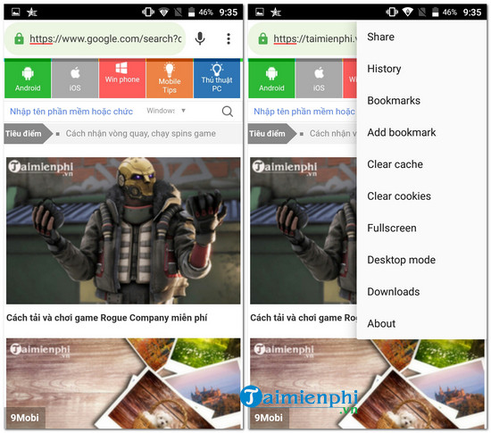 Download DUC Browser Cho Android - Trình duyệt web miễn phí cho Androi
