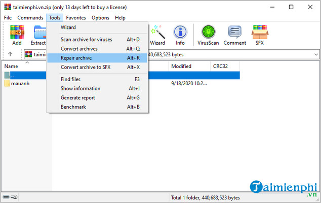 sua loi winrar diagnostic messages