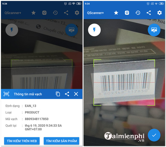 Tải QScanner+ cho Android, ứng dụng quét mã vạch -taimienphi.vn